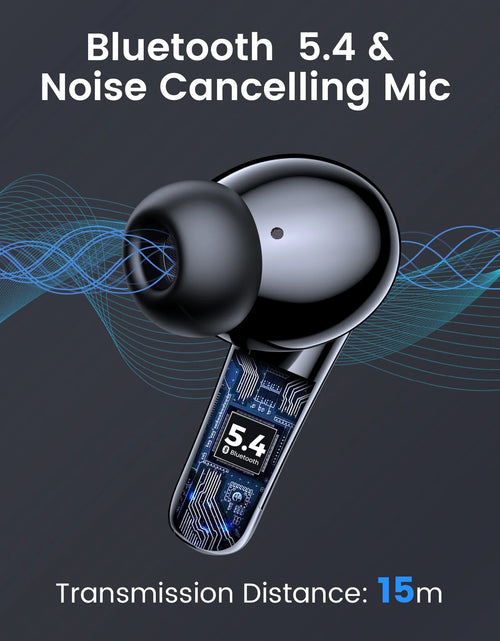 Load image into Gallery viewer, P91 Wireless Earbuds, Bluetooth Headphones V5.4 Stereo Ear Buds with Noise Cancelling Mics, 60H Playback Mini Case with Dual LED Display, IP7 Waterproof In-Ear Earphones for Android Ios
