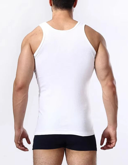 Load image into Gallery viewer, 1/3 Pack Four Seasons Men'S Cotton Joker Vest Teenagers Simple Fit Sports Fitness T-Shirt Middle-Aged Casual Sleeveless Shirt
