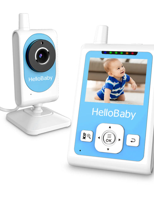 Load image into Gallery viewer, Baby Monitor- HB26 Video Baby Monitor with 2.4 Inch Screen, Night Vision, Temperature Sensor, VOX Mode, One-Way Talk
