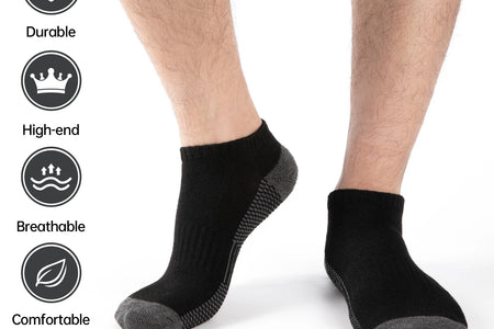 Mens 10 Pairs Athletic Ankle Socks Men'S Breathable Low Cut Socks