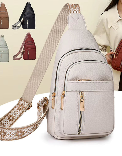 Load image into Gallery viewer, Fashion Casual Chest Bag High Quality Shoulder Bags Women Crossbody Bags Pu Leather Waterproof Messenger Bag for Travel Cycling
