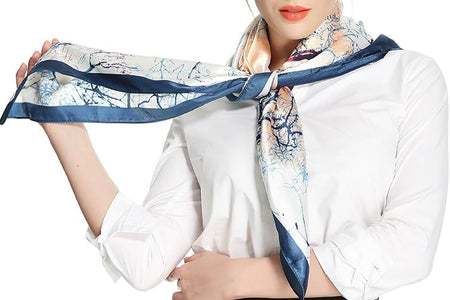 35X35 Large Square Satin Hair Scarf for Women – Silk-Feel Head Wrap, Night Protection, Fashion Bandana & Headscarf