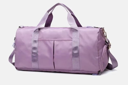 Outdoor Waterproof Nylon Sports Gym Bags Men Women Training Fitness Travel Handbag Yoga Mat Sport Bag with Shoes Compartment