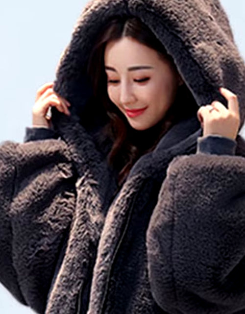 Load image into Gallery viewer, Winter Jacket Women High Quality Faux Rabbit Fur Coat Luxury Long Fur Jacket Overcoat Thick Warm Large Size Female Plush Coats
