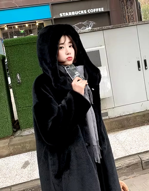 Load image into Gallery viewer, Winter Jacket Women High Quality Faux Rabbit Fur Coat Luxury Long Fur Jacket Overcoat Thick Warm Large Size Female Plush Coats
