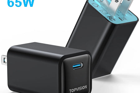 USB-C Charger Block 65W, Fast Charging Wall Charger Adapter for Apple, Android, 1 Pack