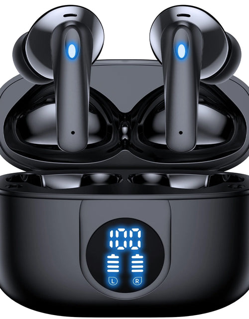 Load image into Gallery viewer, P91 Wireless Earbuds, Bluetooth Headphones V5.4 Stereo Ear Buds with Noise Cancelling Mics, 60H Playback Mini Case with Dual LED Display, IP7 Waterproof In-Ear Earphones for Android Ios
