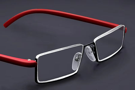 Metal Anti-Blue Light Reading Glasses Men Half Frame Prescription Eyeglasses Male TR90 Eyewear with Case Óculos +1.75