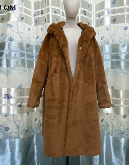 Load image into Gallery viewer, Winter Jacket Women High Quality Faux Rabbit Fur Coat Luxury Long Fur Jacket Overcoat Thick Warm Large Size Female Plush Coats

