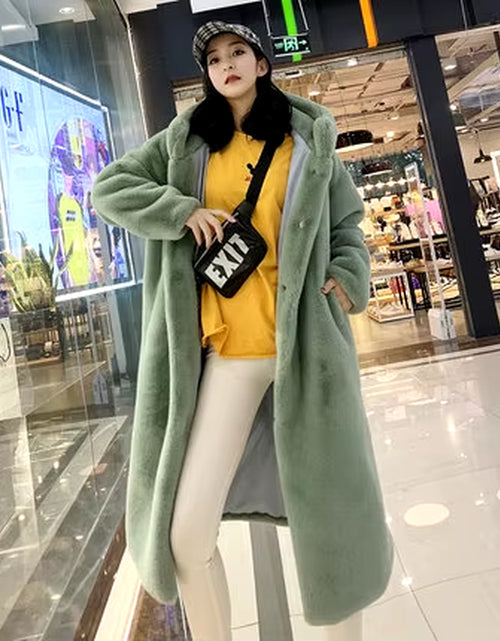 Load image into Gallery viewer, Winter Jacket Women High Quality Faux Rabbit Fur Coat Luxury Long Fur Jacket Overcoat Thick Warm Large Size Female Plush Coats
