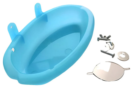 Bird Bath Tub Bowl Basin Hanging Birdbath Toy Pet Parrot Budgie Parakeet Cockatiel Cage Water Shower Food Feeder with Mirror Pet Supplies