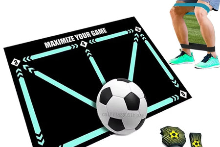 Football Training Mat Durable Non Slip Foldable Kids Adults Dribble Training Mat Football Training Indoor Ourdoor Equipment